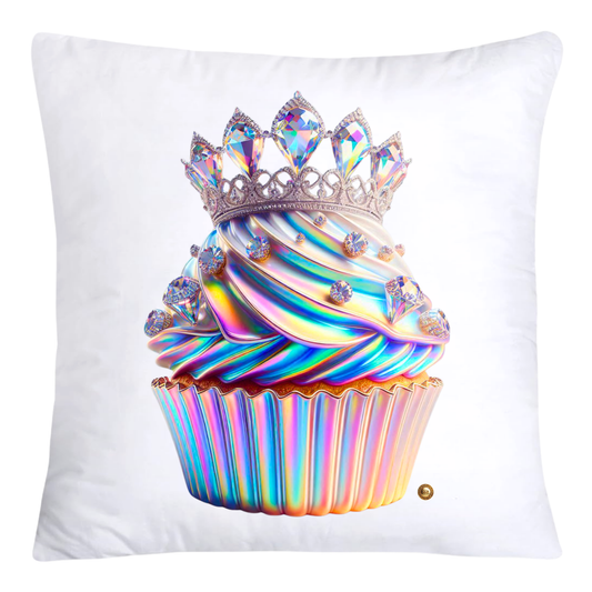 Iridescent Royal Cupcake Pillow Covers 18x18-4053