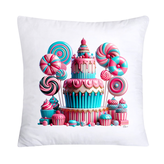 18x18 Pastel Cupcakes Donuts and Candy Pillow Covers-1461