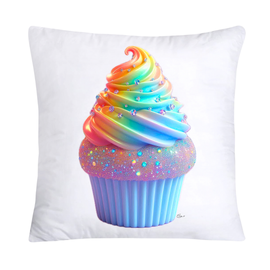 Iridescent Royal Cupcake Pillow Covers 18x18-409