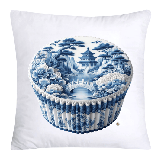 Blue Willow 18x18 Chinoiserie Cupcake Throw Pillow Covers-3774