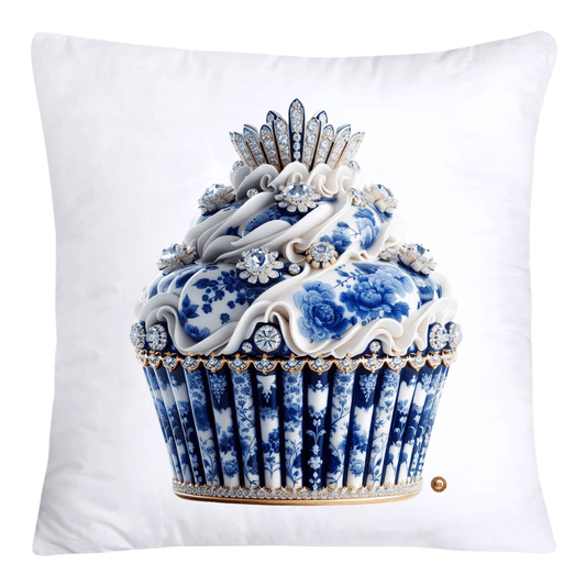 Blue Willow Chinoiserie 18x18 Cupcake Throw Pillow Covers-4130