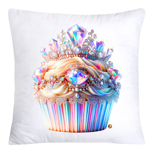 Iridescent Royal Cupcake Pillow Covers 18x18-4028