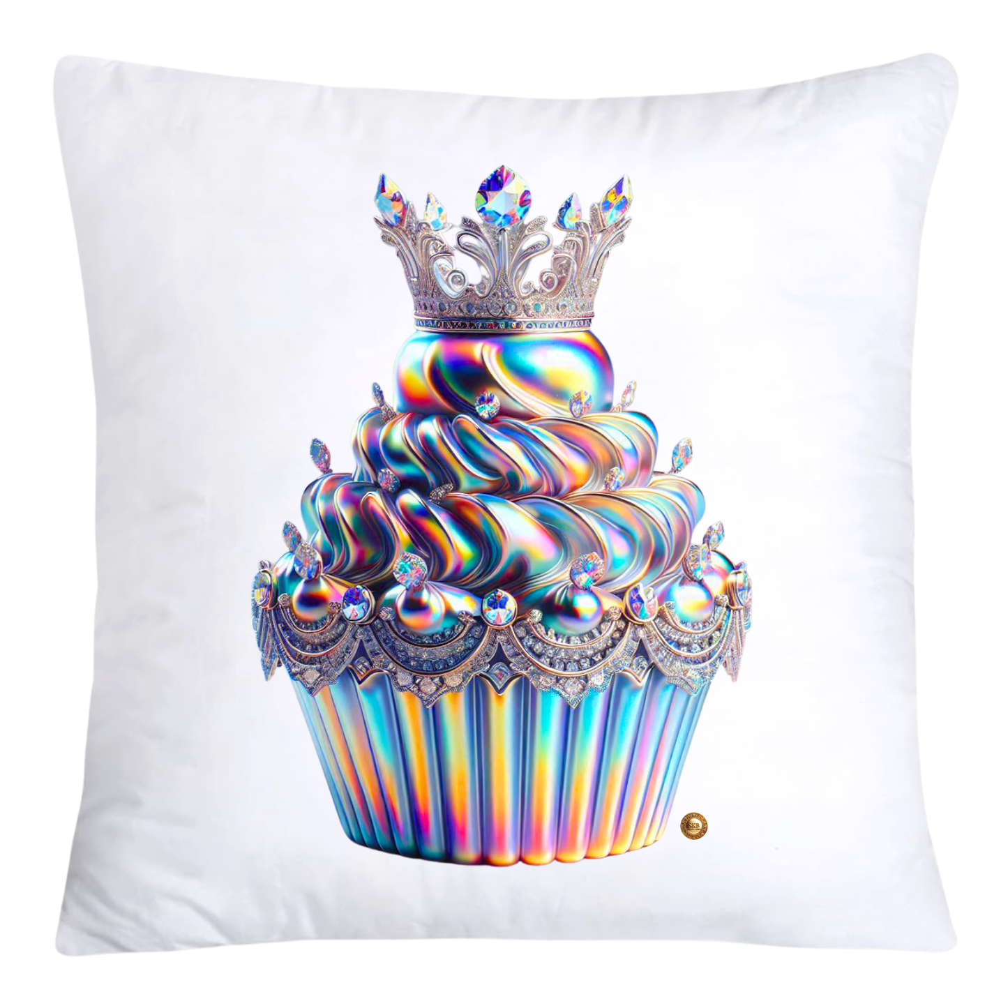 Iridescent Royal Cupcake Pillow Covers 18x18-4029