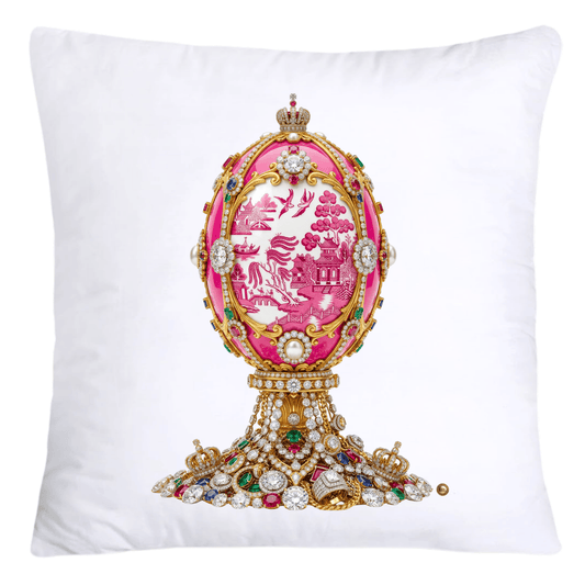 Pink Willow 18x18 Chinoiserie Egg Pillow Covers-4555