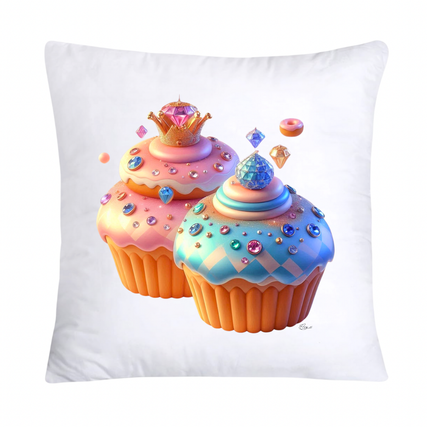 18x18 Pastel Cupcakes Donuts and Candy Pillow Covers-1126