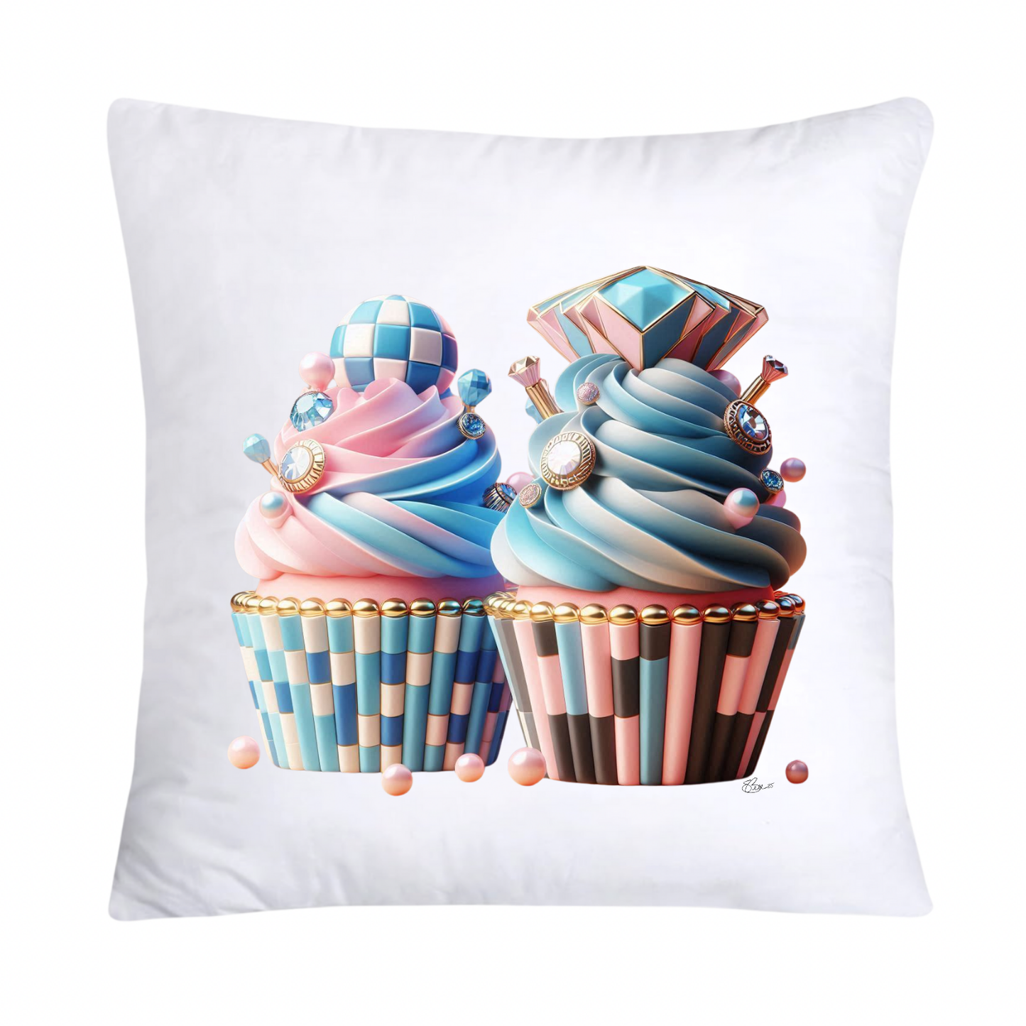 18x18 Pastel Cupcakes Donuts and Candy Pillow Covers-123