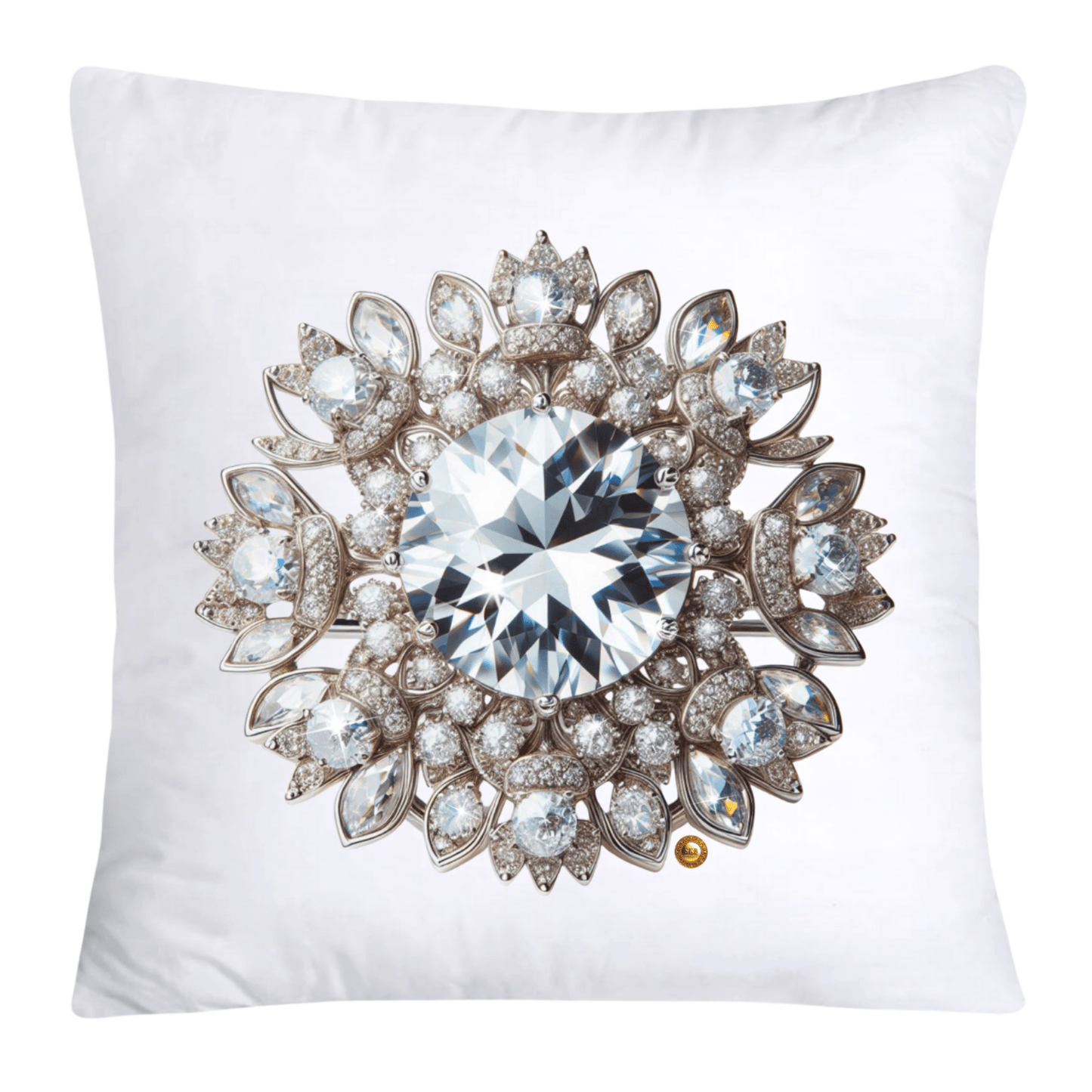 Dazzling Diamond Broach/Pin Pillow Covers 18x18-4259
