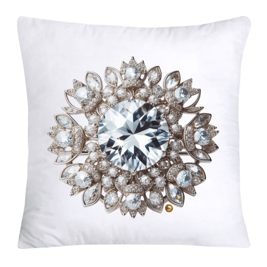 Dazzling Diamond Broach/Pin Pillow Covers 18x18-4259