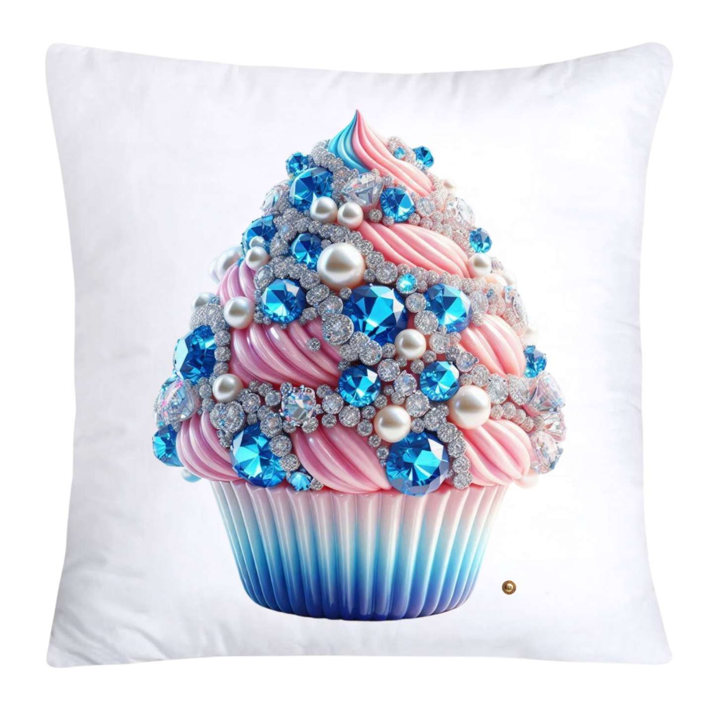 Cotton Candy Pink and Blue Cupcake Pillow Covers-3250