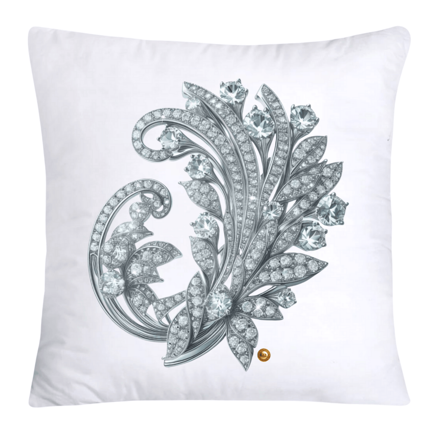 Dazzling Diamond Broach/Pin Pillow Covers 18x18-4248