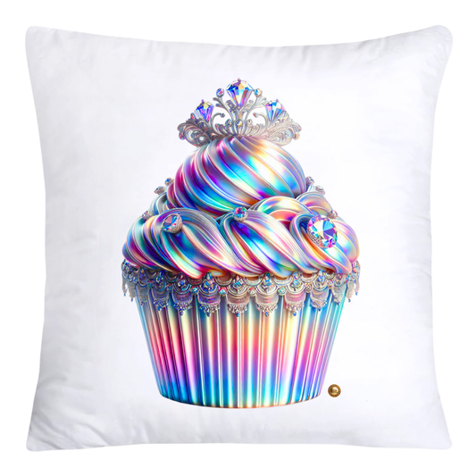 Iridescent Royal Cupcake Pillow Covers 18x18-4045