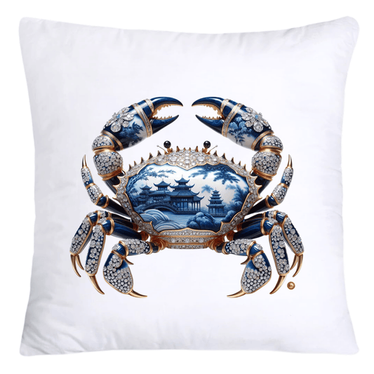 Blue Willow Stunning Crab Pillow Covers-5583