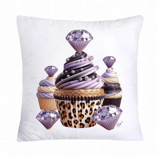 Wild Animal Print Cupcake 18x18 Throw Pillow Covers-793