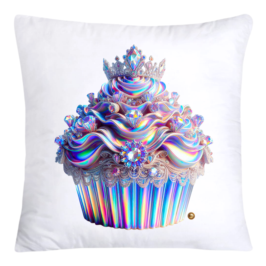 Iridescent Royal Cupcake Pillow Covers 18x18-4055