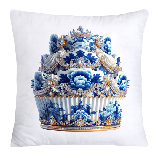 Blue Willow 18x18 Chinoiserie Cupcake Throw Pillow Covers-3808