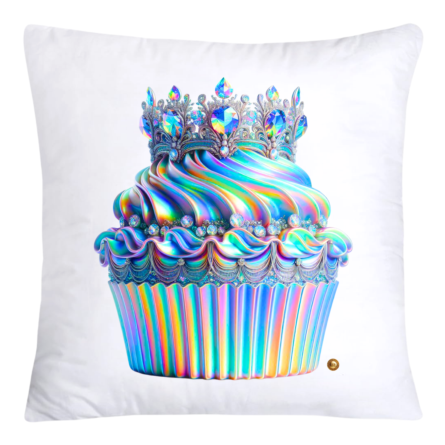 Silver Iridescent Royal Cupcake Pillow Covers 18x18-4660