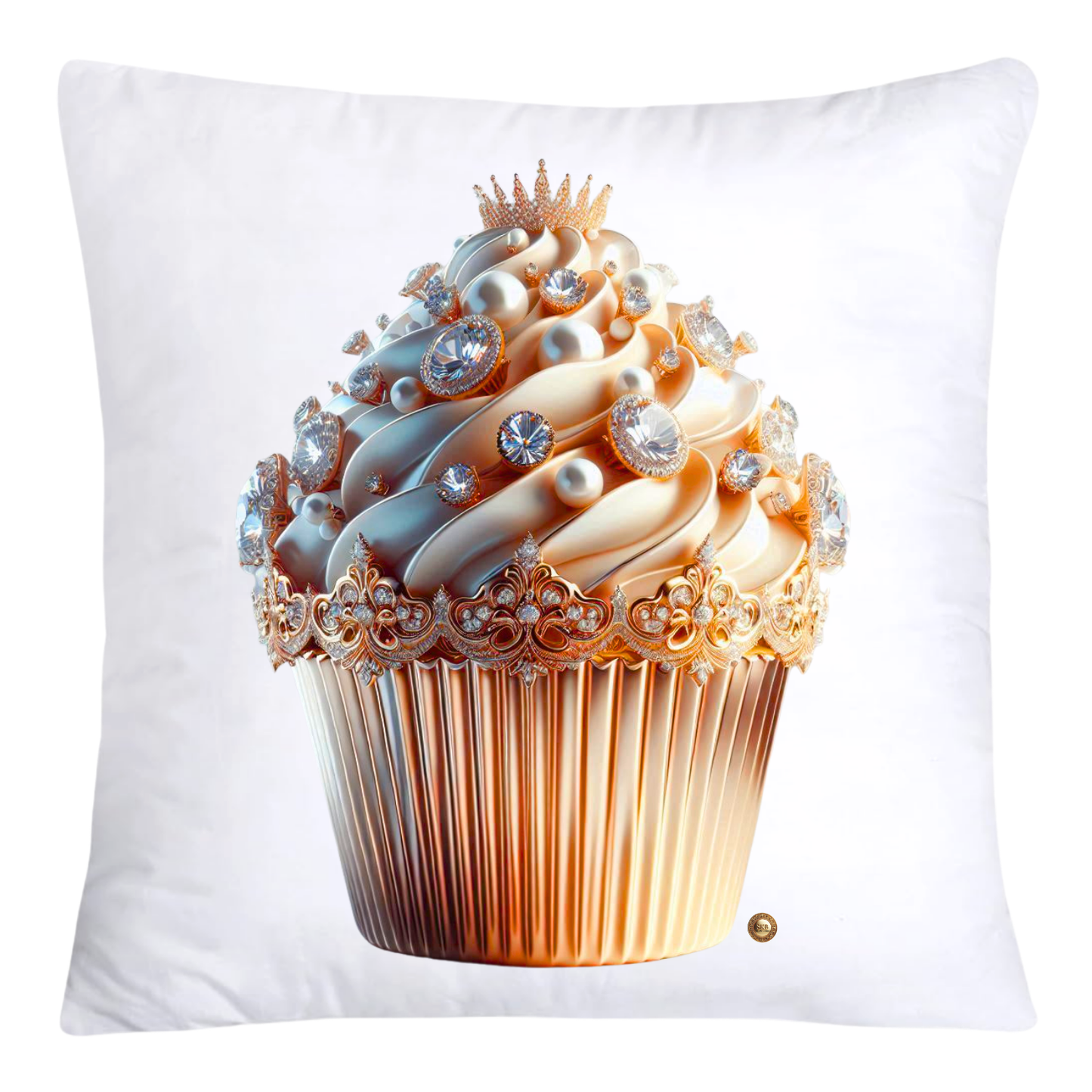 Gold Iridescent Royal Cupcake Pillow Covers 18x18-4138