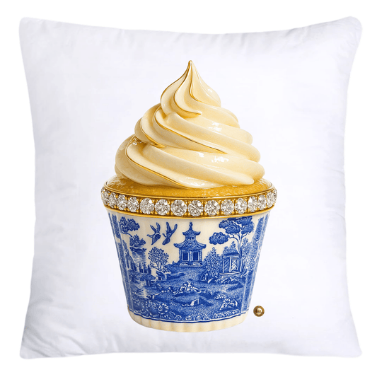 Blue Willow 18x18 Chinoiserie Cupcake Throw Pillow Covers-4509