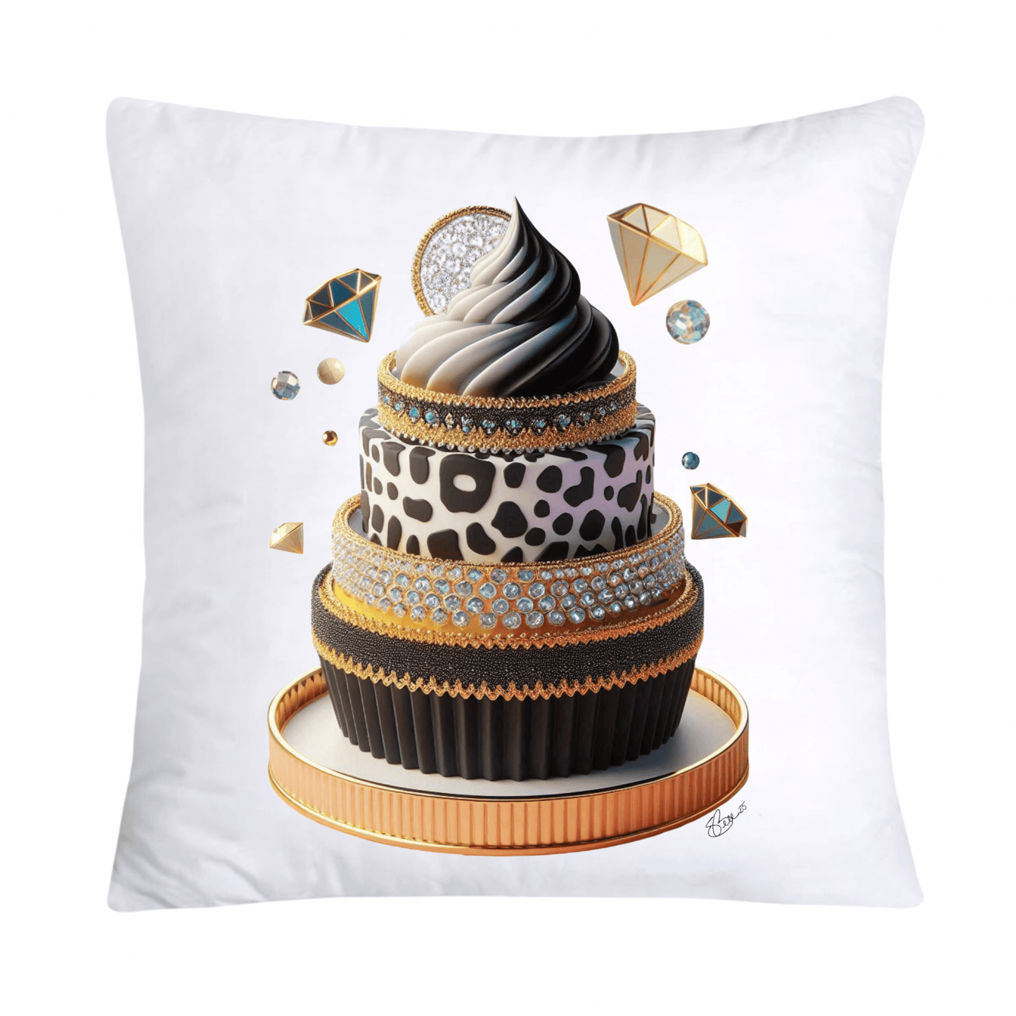 Wild Animal Print Cupcake Throw Pillow Covers 18x18-778