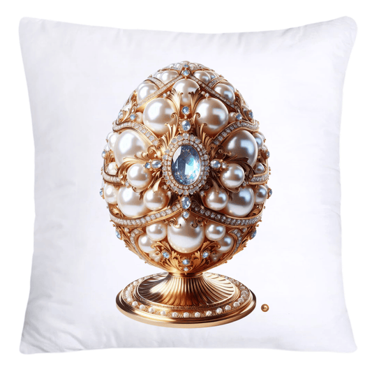 Stunning Gold and Pearls Inspired Faberge Egg Pillow Covers-4569