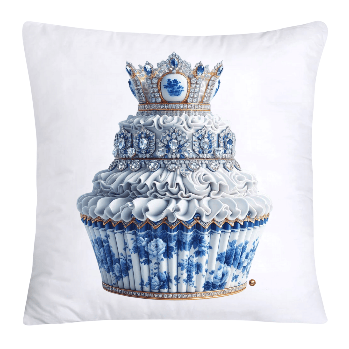 Blue Willow 18x18 Chinoiserie Cupcake Throw Pillow Covers-3793