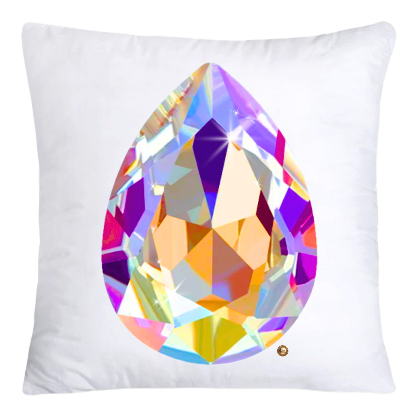Sparkling Diamonds and Gemstone Pillow Covers 18x18-4709