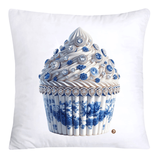 Blue Willow Chinoiserie 18x18 Cupcake Throw Pillow Covers-4125