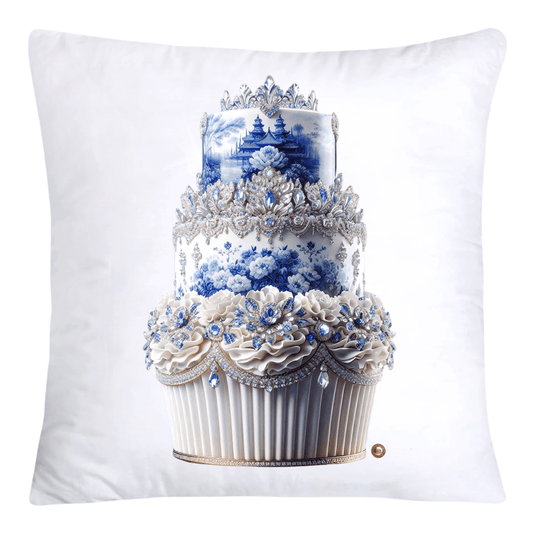 Blue Willow Chinoiserie 18x18 Cupcake Throw Pillow Covers-4121