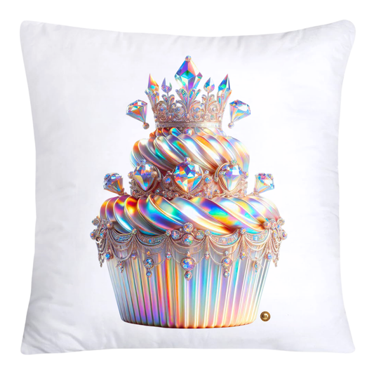 Gold Iridescent Royal Cupcake Pillow Covers 18x18-4635