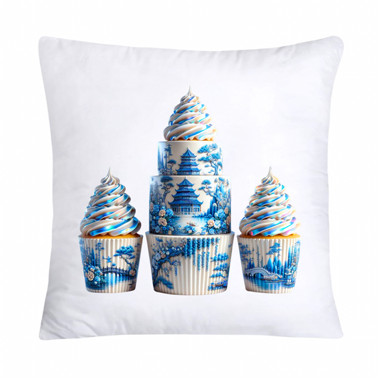 Blue Willow 18x18 Chinoiserie Cupcake Throw Pillow Covers-1833