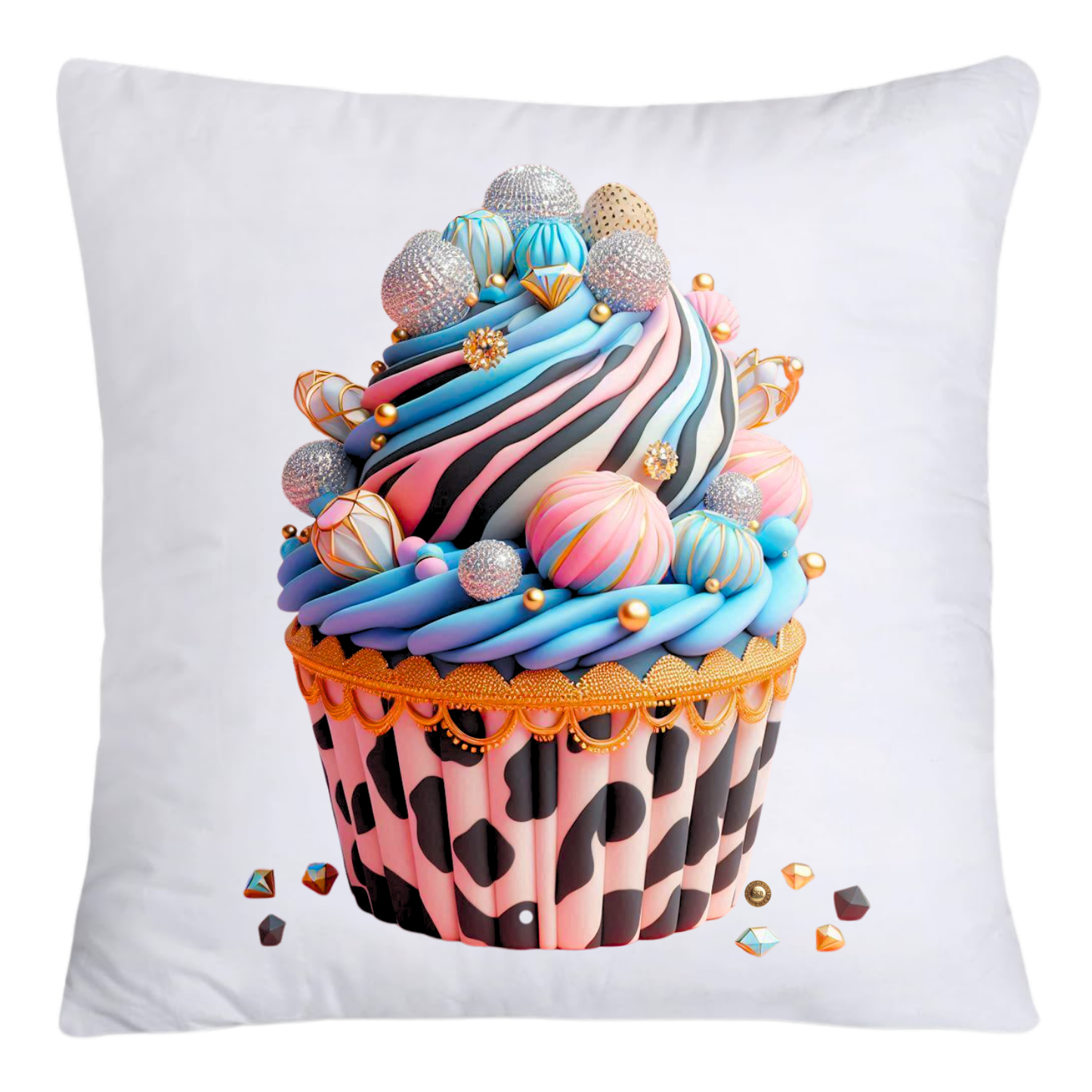 Wild Animal Print Cupcake 18x18 Throw Pillow Covers-4158
