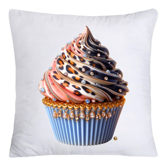 Wild Animal Print Cupcake 18x18 Throw Pillow Covers-4197