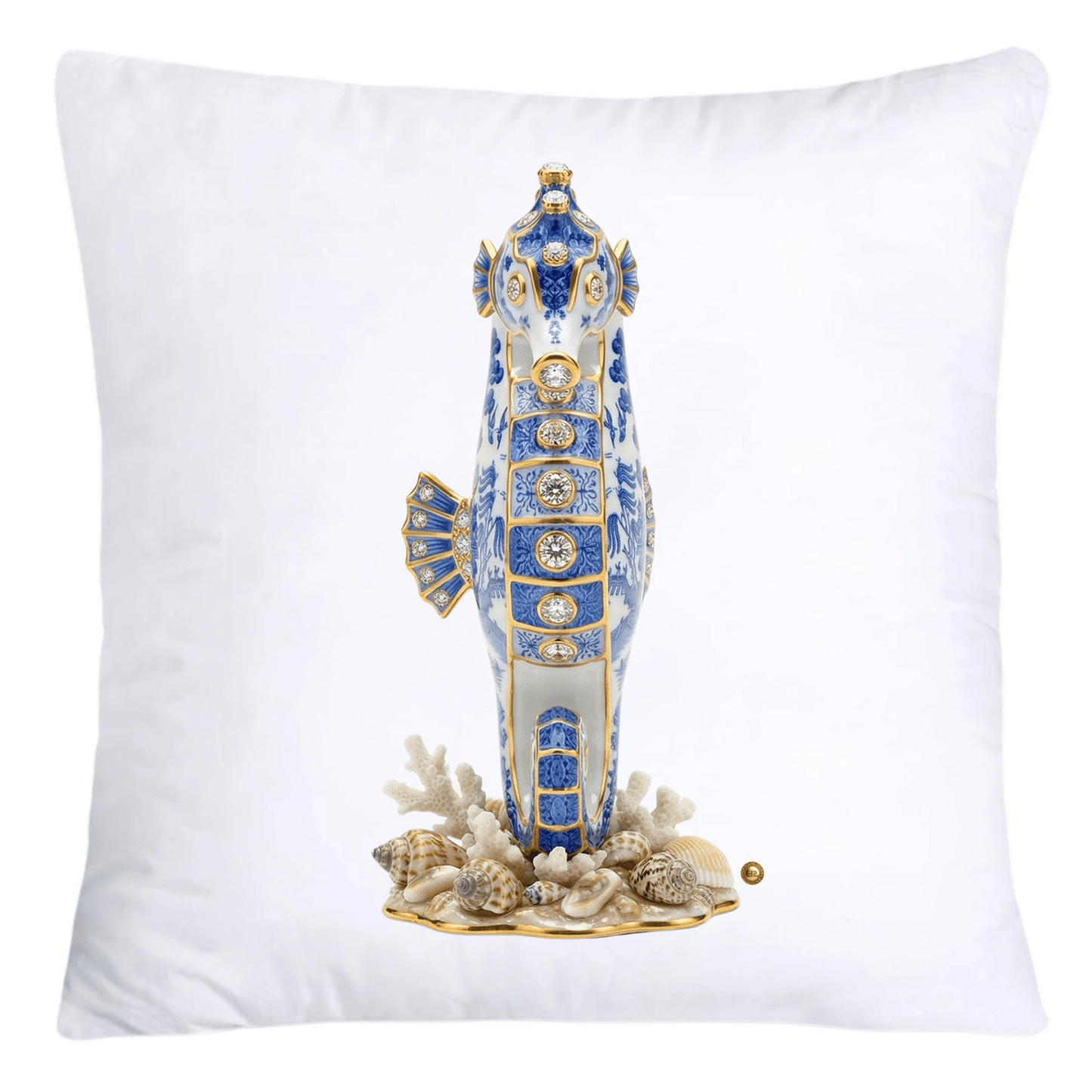 Blue Willow Gorgeous Seahorse Pillow Covers-5568