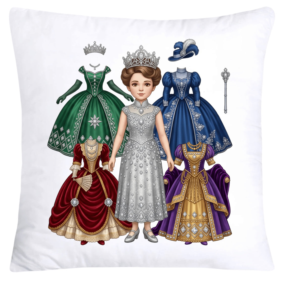 Adorable Princess/Pageant Queen Little Girl’s Pillow Covers-5519