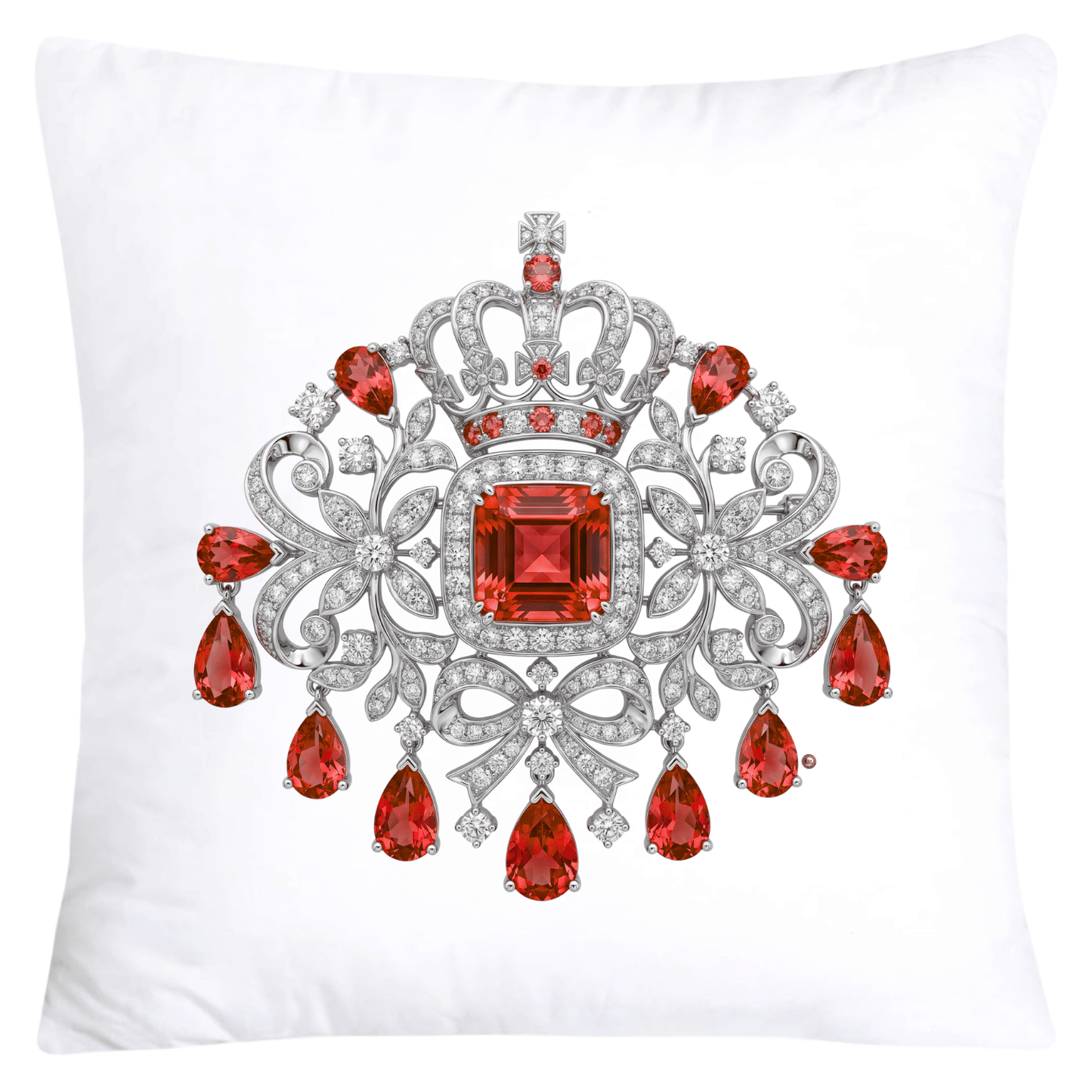 Dazzling Diamond Brooch/Pin Pillow Covers 18x18-5898