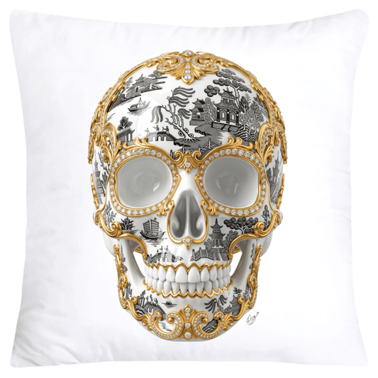 Black Willow Skull Pillow Covers 18x18-6145