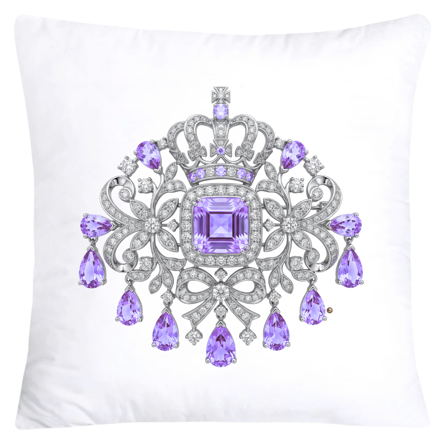 Dazzling Diamond Brooch/Pin Pillow Covers 18x18-5901