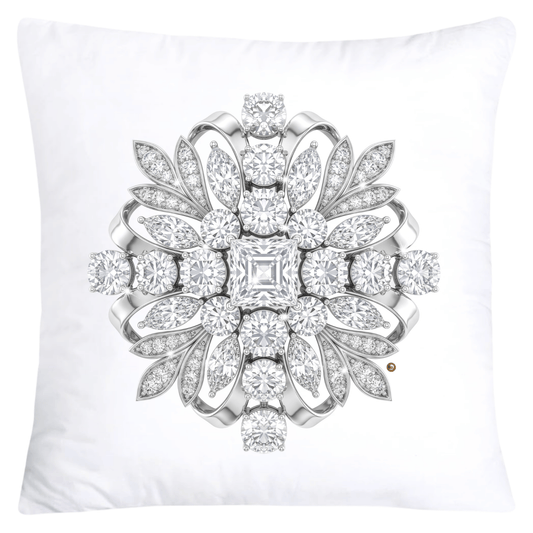 Dazzling Diamond Brooch/Pin Pillow Covers 18x18-5891