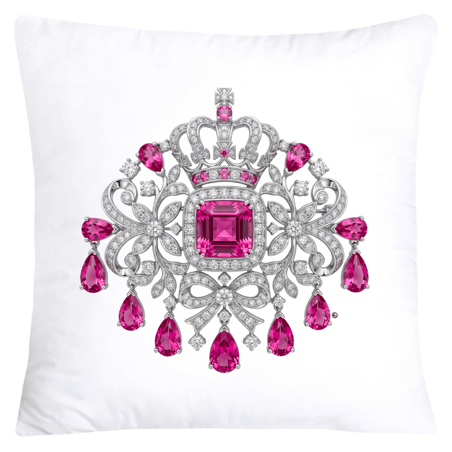 Dazzling Diamond Brooch/Pin Pillow Covers 18x18-5899