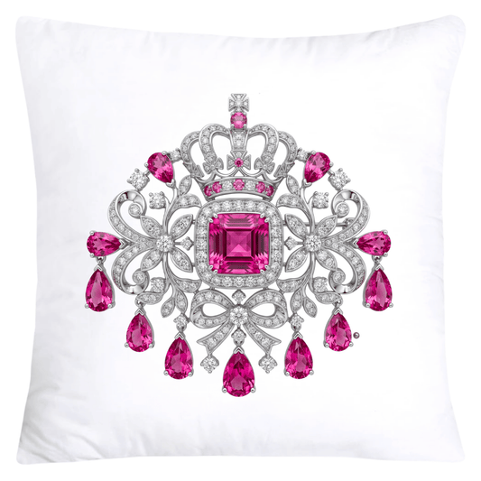 Dazzling Diamond Brooch/Pin Pillow Covers 18x18-5899
