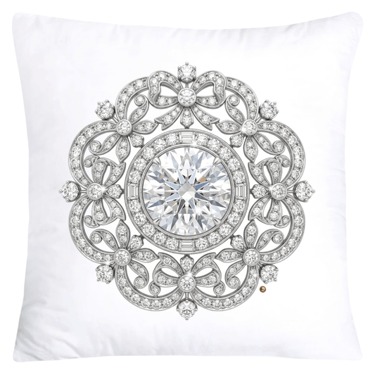 Dazzling Diamond Brooch/Pin Pillow Covers 18x18-5890