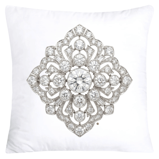 Dazzling Diamond Brooch/Pin Pillow Covers 18x18-5895