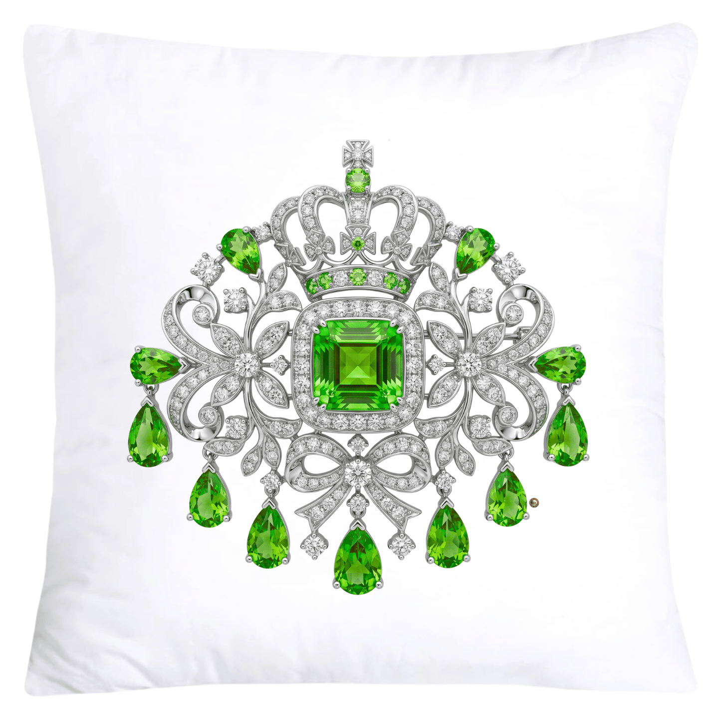 Dazzling Diamond Brooch/Pin Pillow Covers 18x18-5897