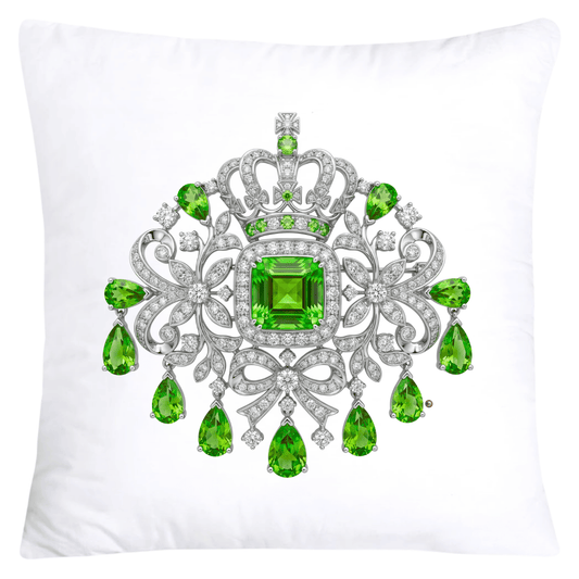 Dazzling Diamond Brooch/Pin Pillow Covers 18x18-5897