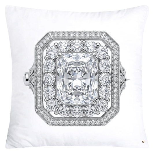 Dazzling Diamond Brooch/Pin Pillow Covers 18x18-5896
