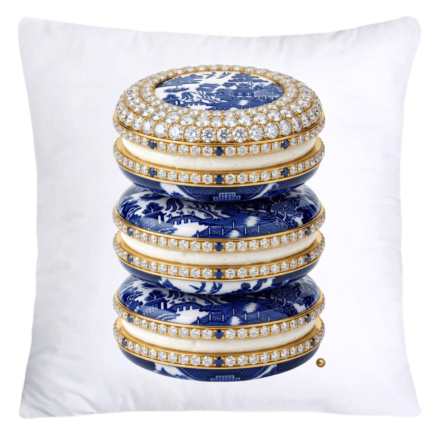 Blue Willow 18x18 Adorable Macaroon Throw Pillow Covers-5842