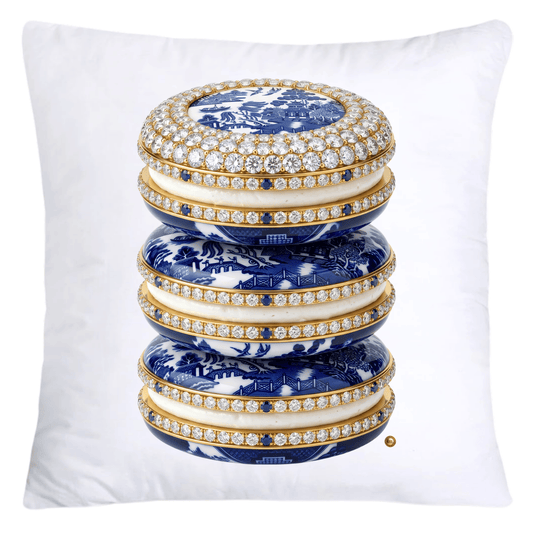 Blue Willow 18x18 Adorable Macaroon Throw Pillow Covers-5842