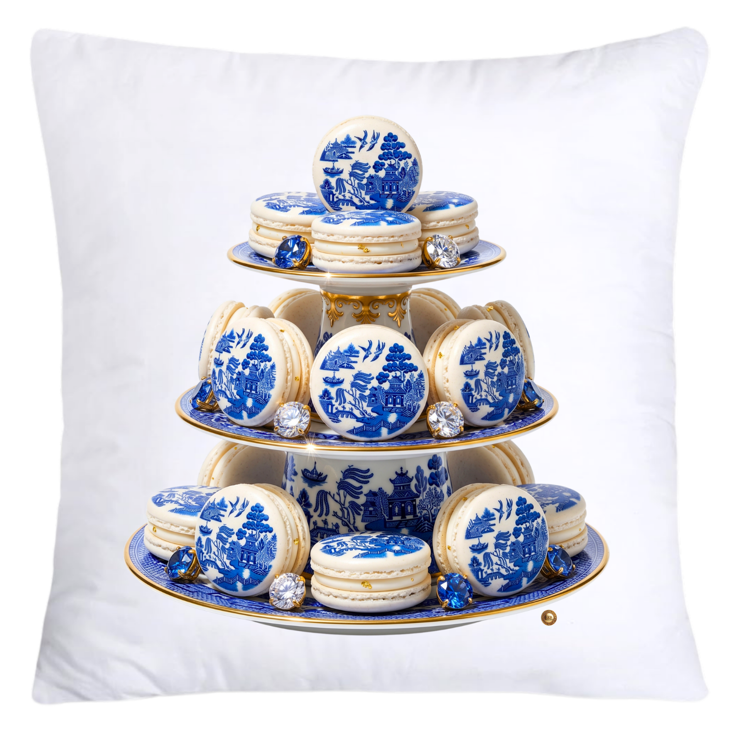 Blue Willow 18x18 Sparkling Macaroon Tree Throw Pillow Covers-5851