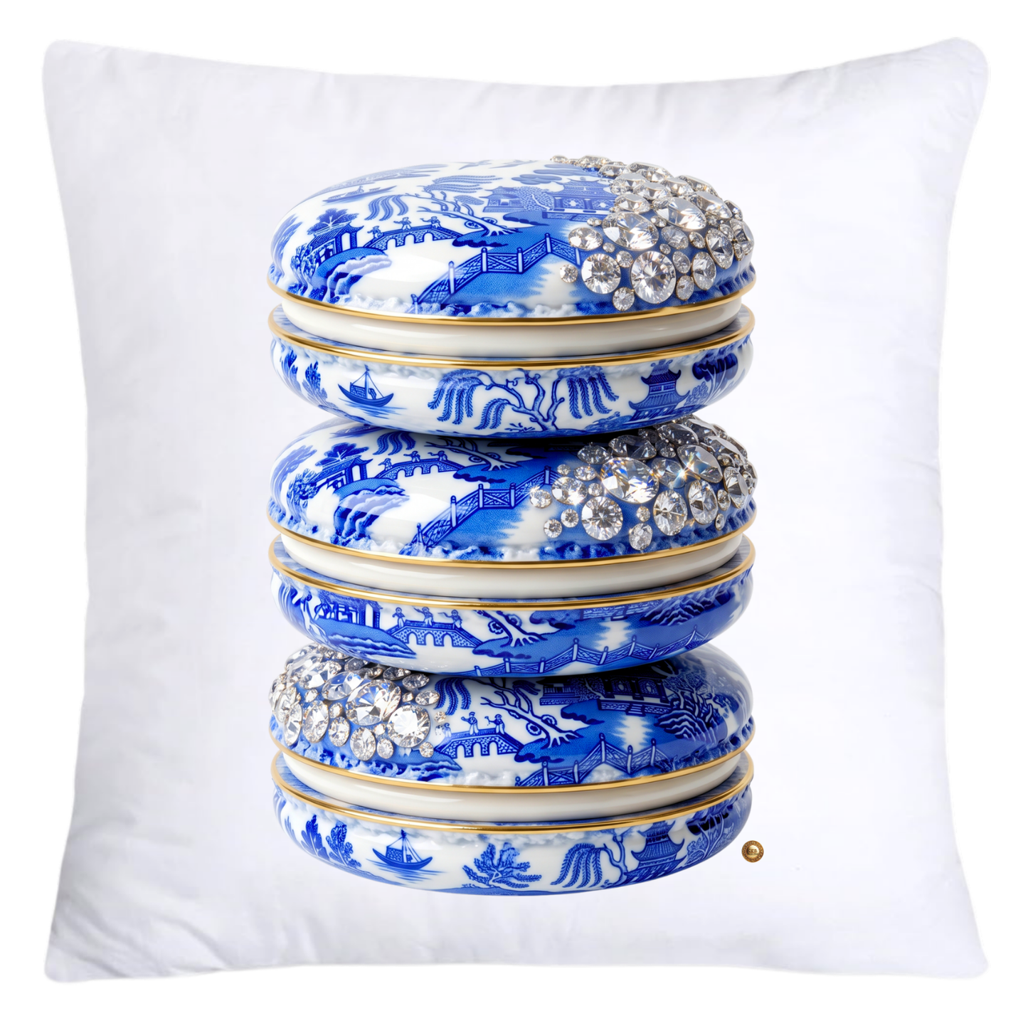 Blue Willow 18x18 Adorable Macaroon Throw Pillow Covers-5843