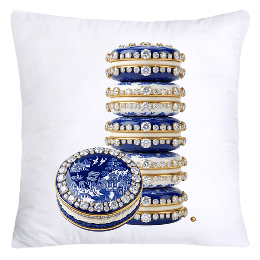Blue Willow 18x18 Adorable Macaroon Throw Pillow Covers-5845